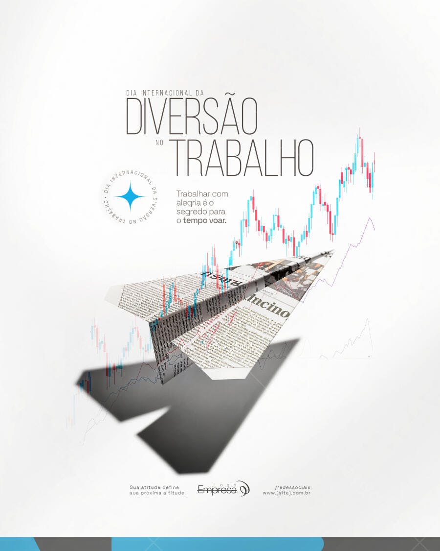 Post Dia Internacional da Diversão no Trabalho PSD Editável