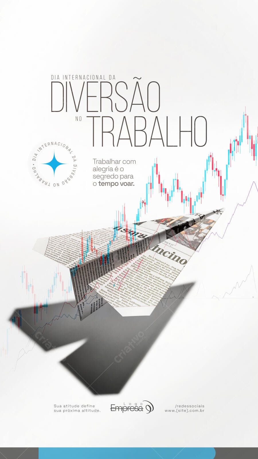 Post Dia Internacional da Diversão no Trabalho PSD Editável