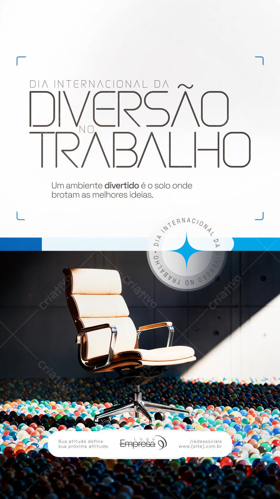 Story Dia Internacional da Diversão no Trabalho PSD Editável