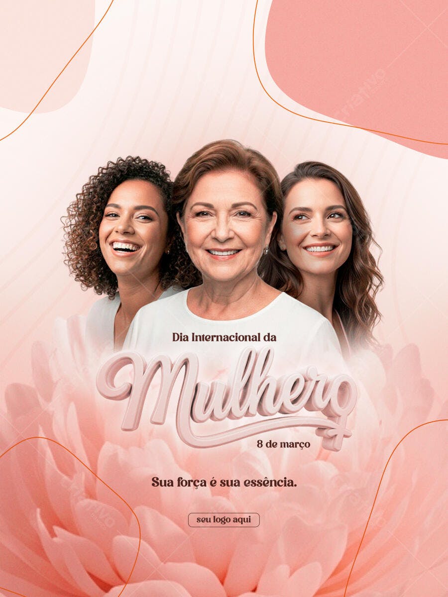 Post Instagram Dia Internacional da Mulher 8 de Março PSD Editável
