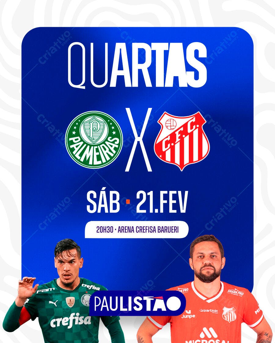 Post Instagram Campeonato Paulista Futebol PSD Editável