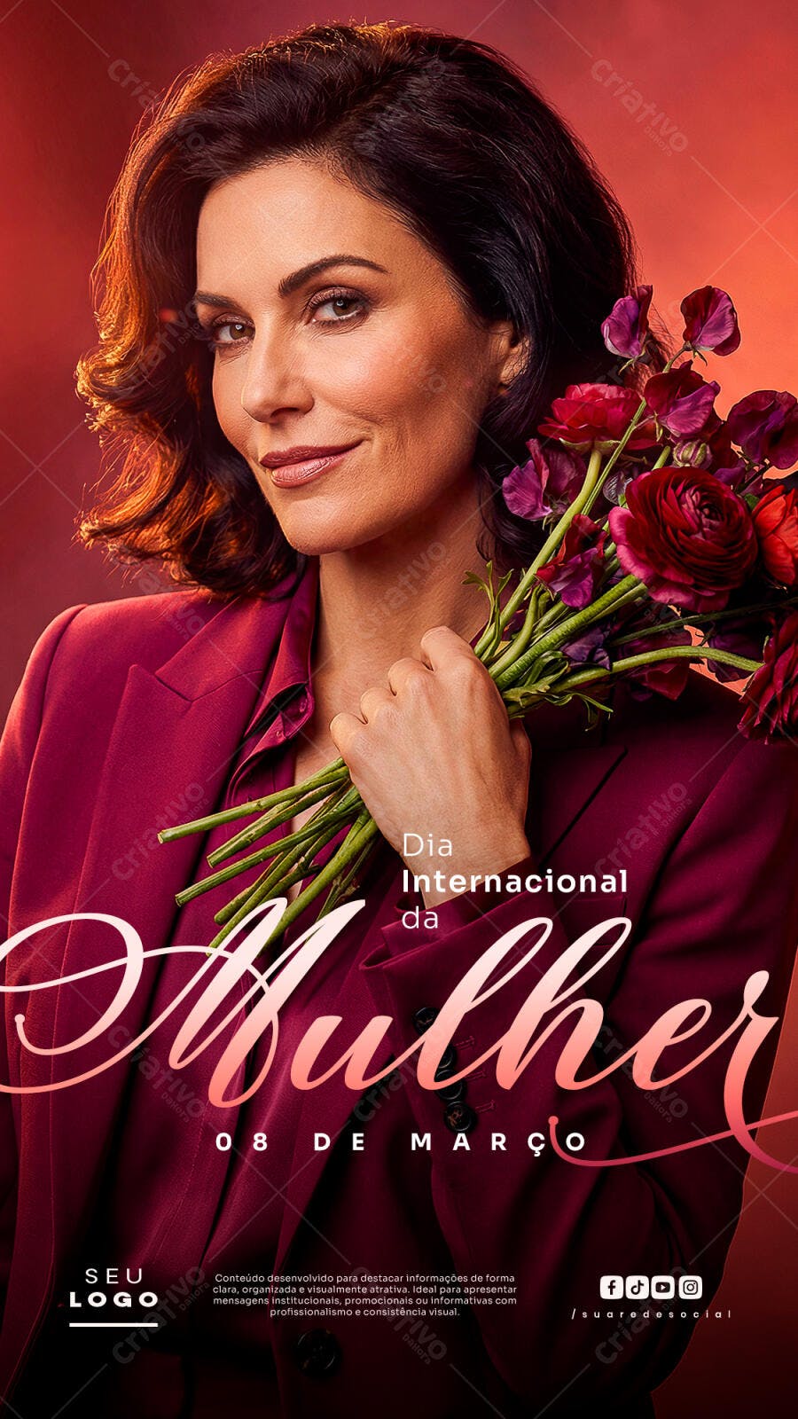 Story Dia Internacional da Mulher 8 de Março PSD Editável