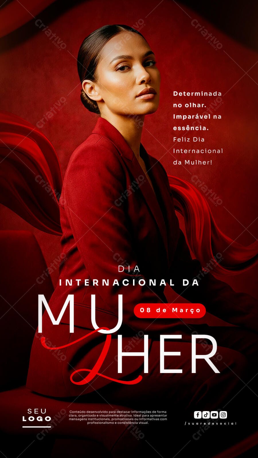 Story Dia Internacional da Mulher 8 de Março PSD Editável