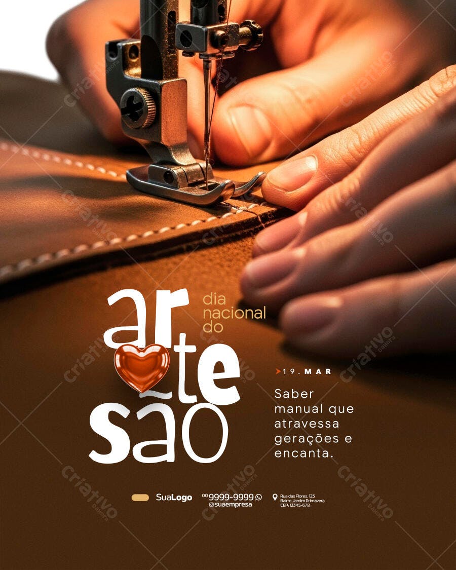 Post Dia Nacional do Artesão 19 de Março PSD Editável