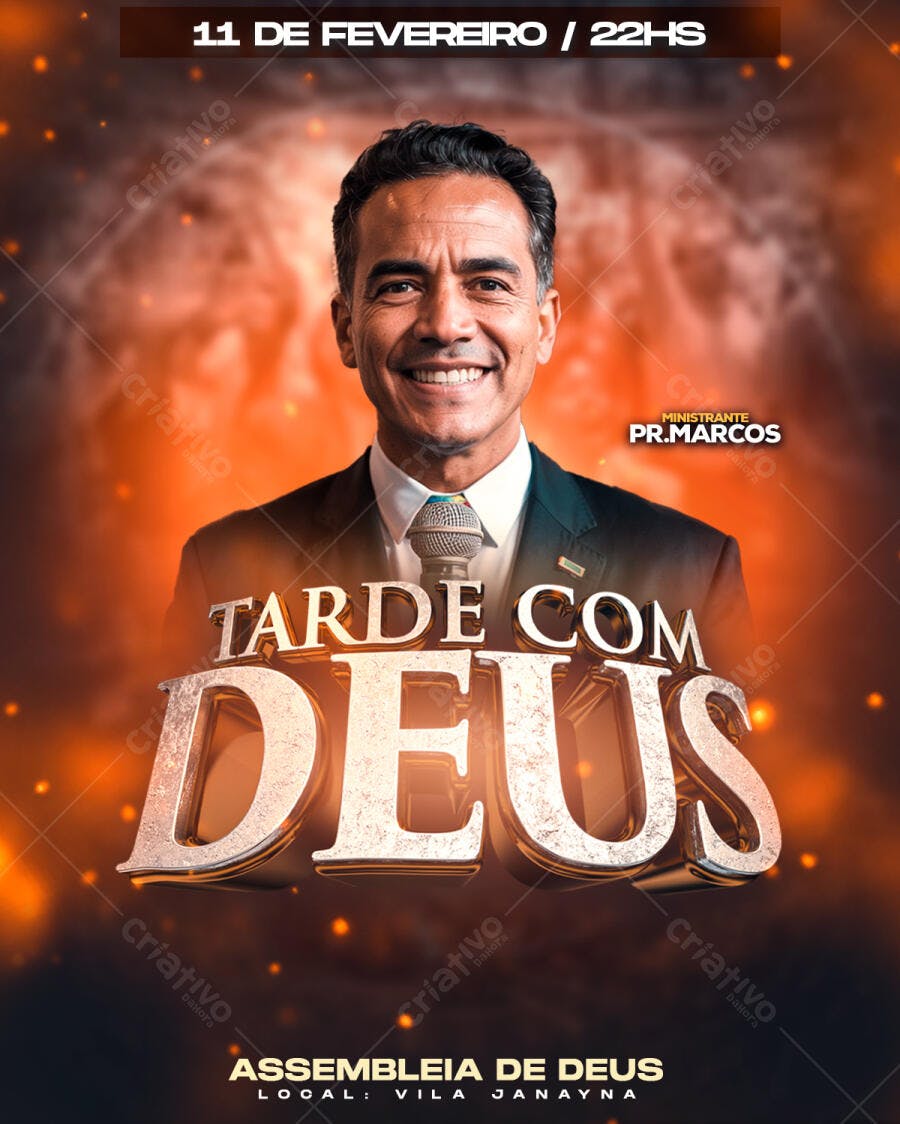Flyer Evento Religioso Igreja Evangélica PSD Editável