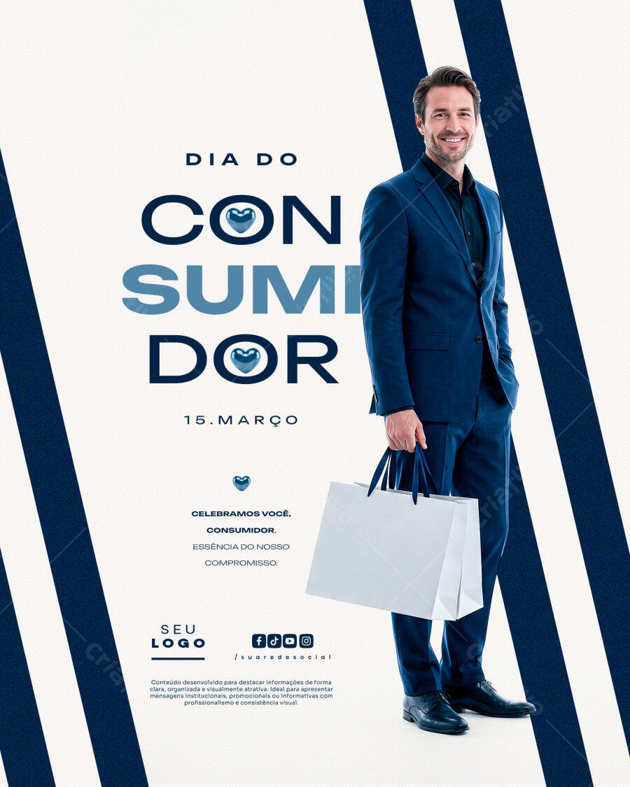 Flyer Dia do Consumidor 15 de Março PSD Editável
