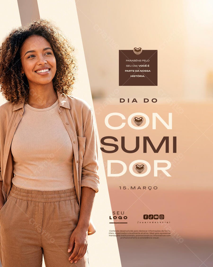 Post Instagram Dia do Consumidor 15 de Março PSD Editável