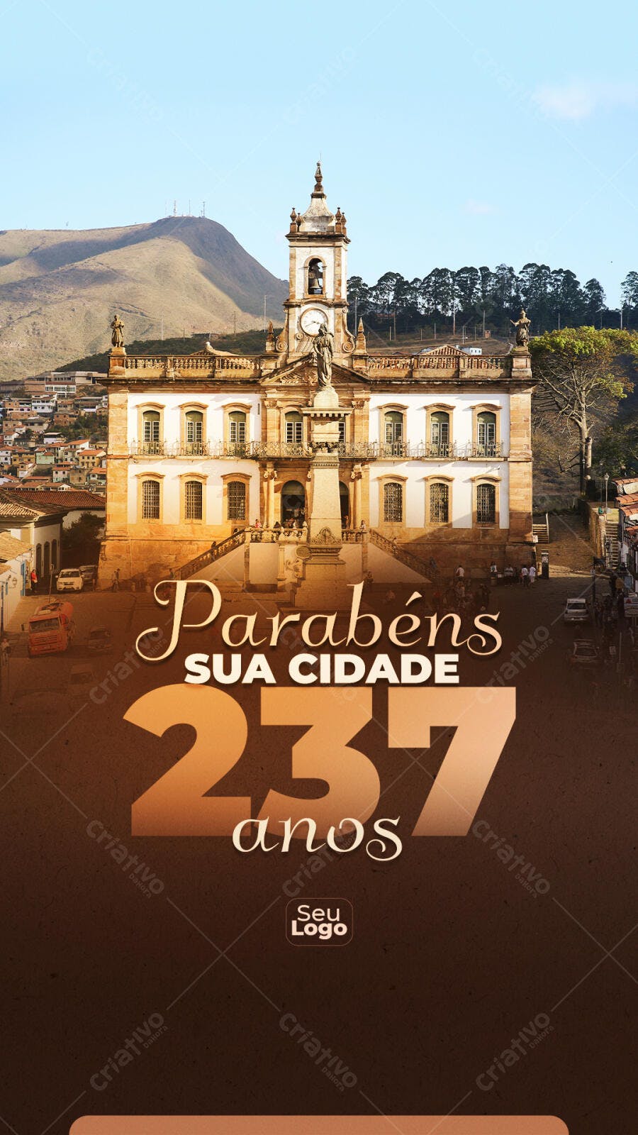 Story Aniversário Cidade Minas Gerais PSD Editável