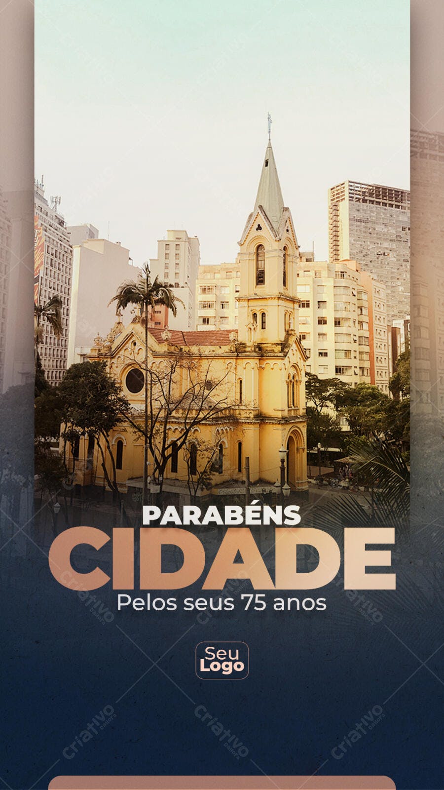 Story Aniversário Cidade Comemorativo PSD Editável