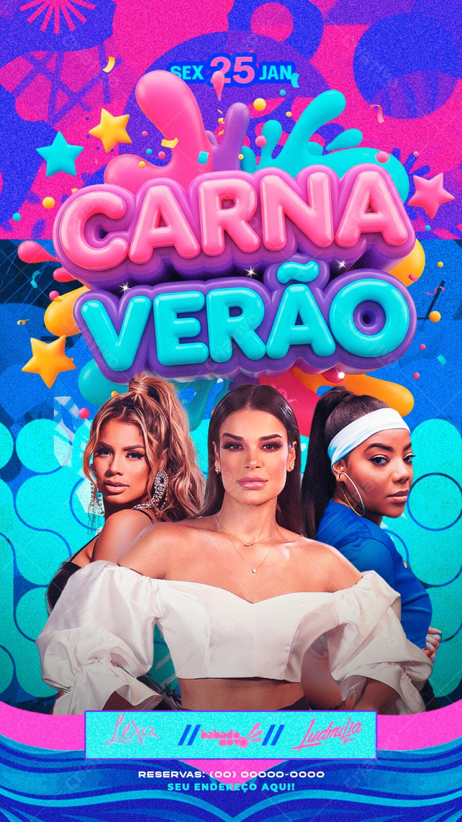 Story Instagram Carnaverão Janeiro Festa PSD Editável