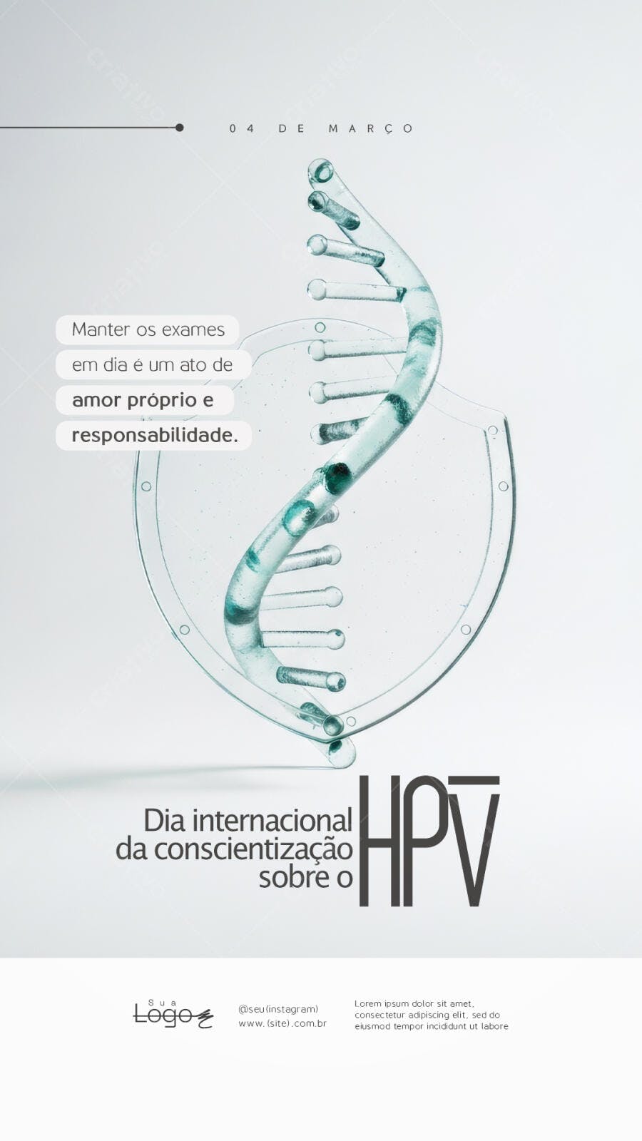 Story Instagram Dia da Conscientização HPV Março PSD Editável