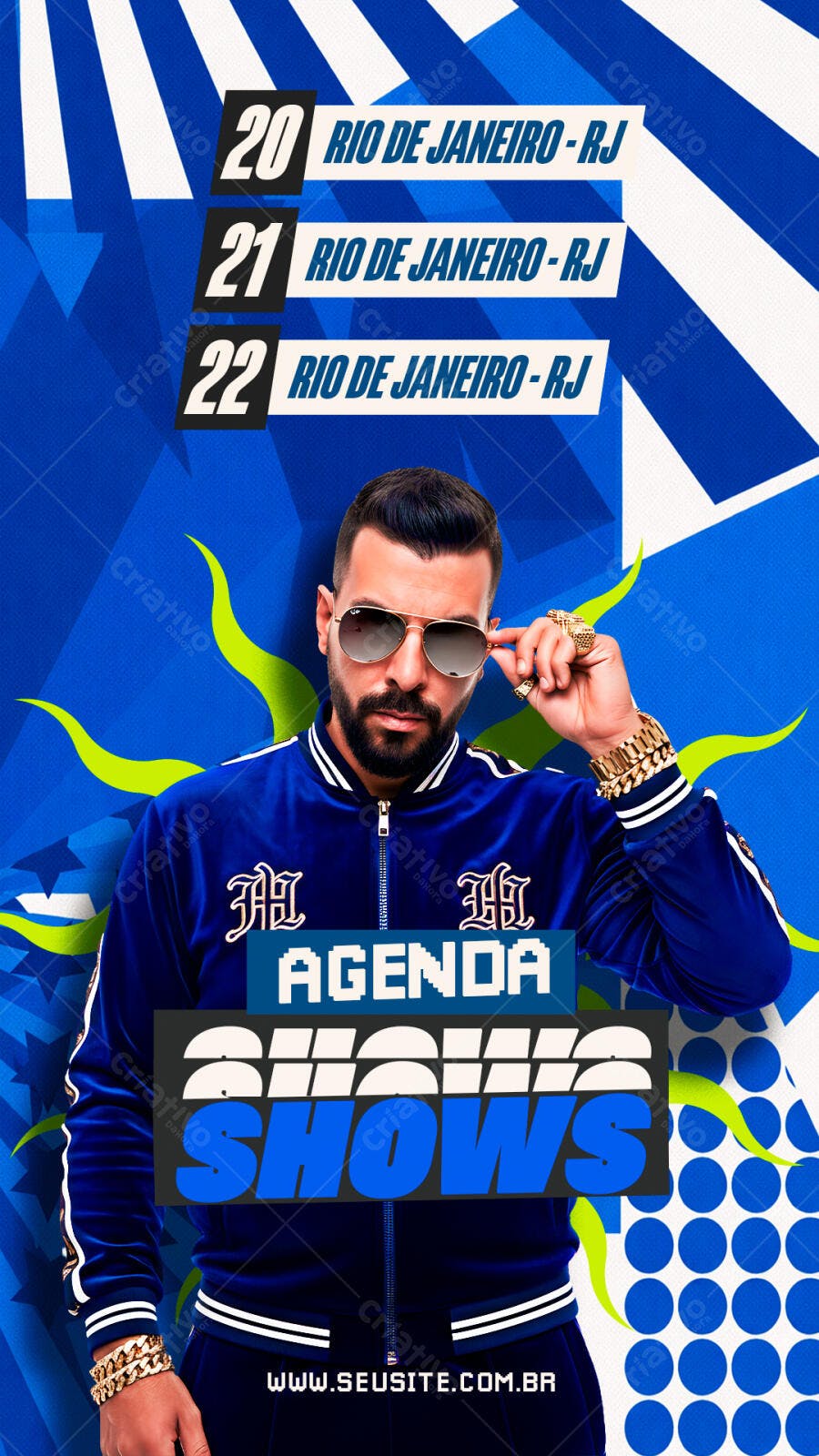 Story Instagram Agenda Shows Eventos PSD Editável