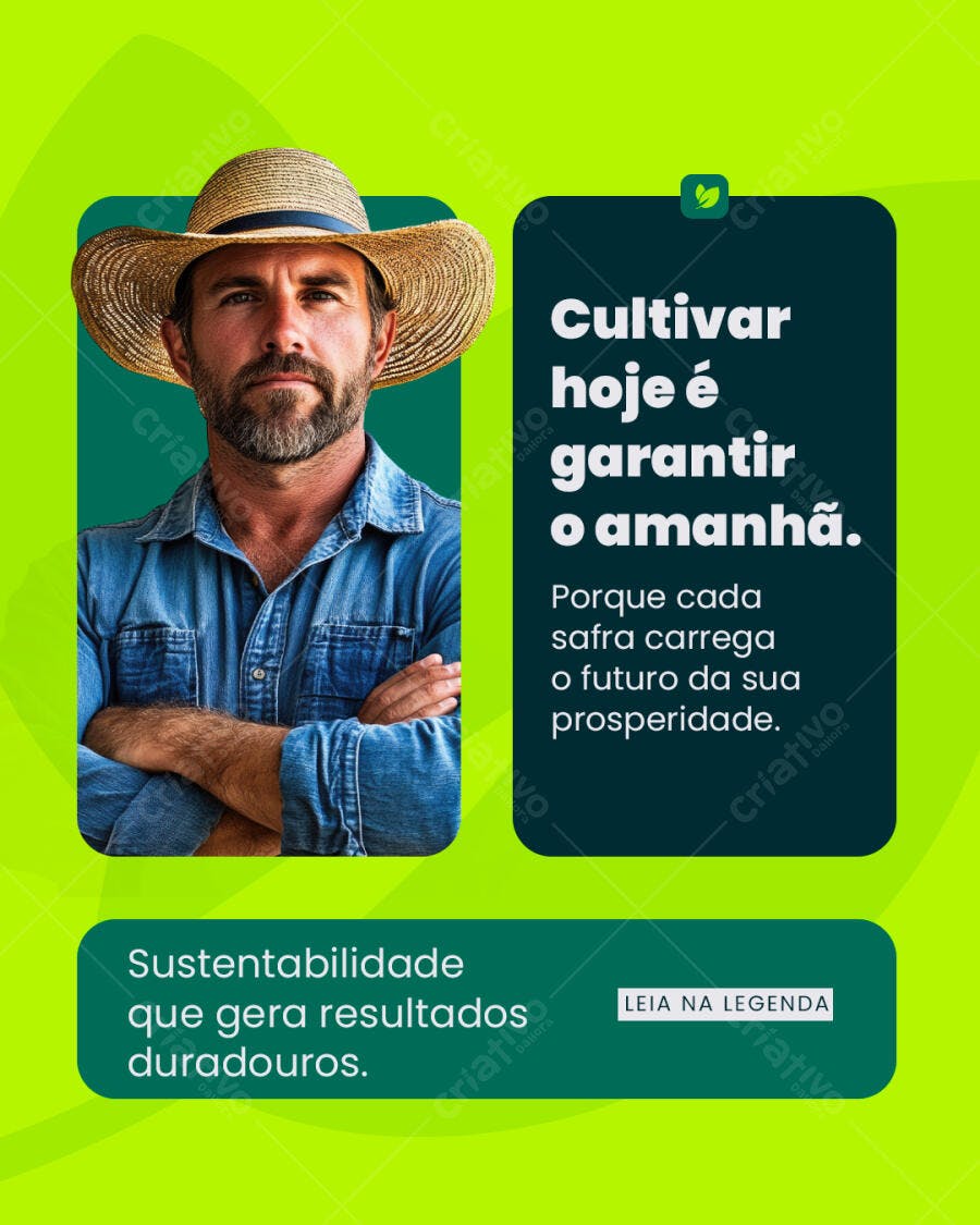 Post Instagram Agronegócio Sustentabilidade PSD Editável