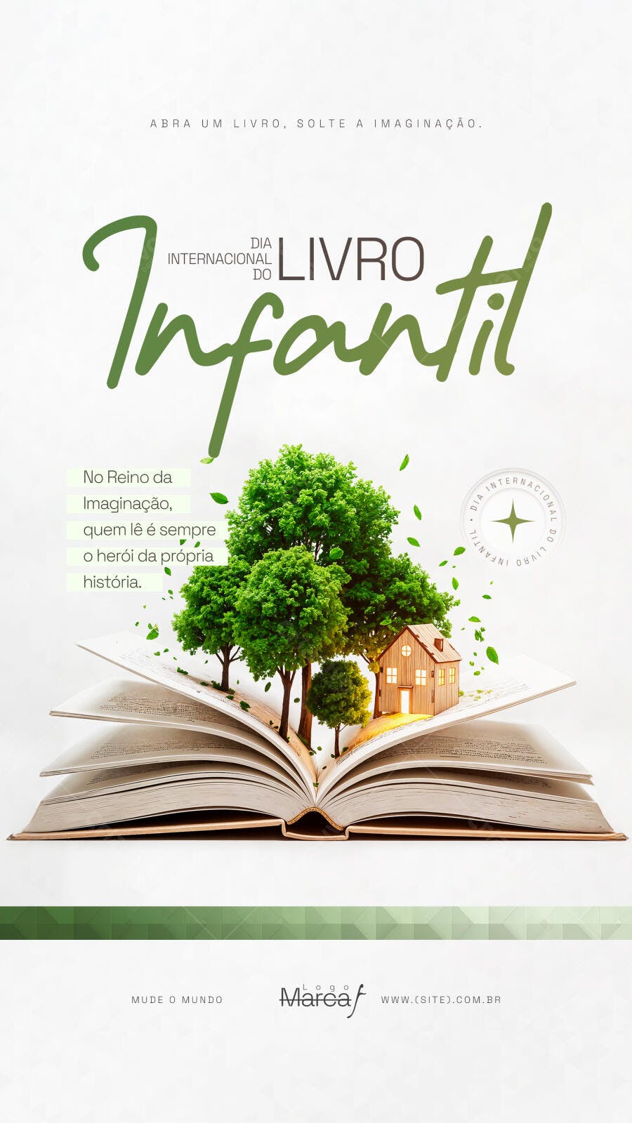Story Dia Internacional do Livro Infantil PSD Editável