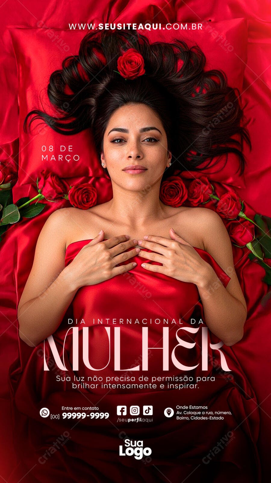Story Dia da Mulher 8 de Março PSD Editável