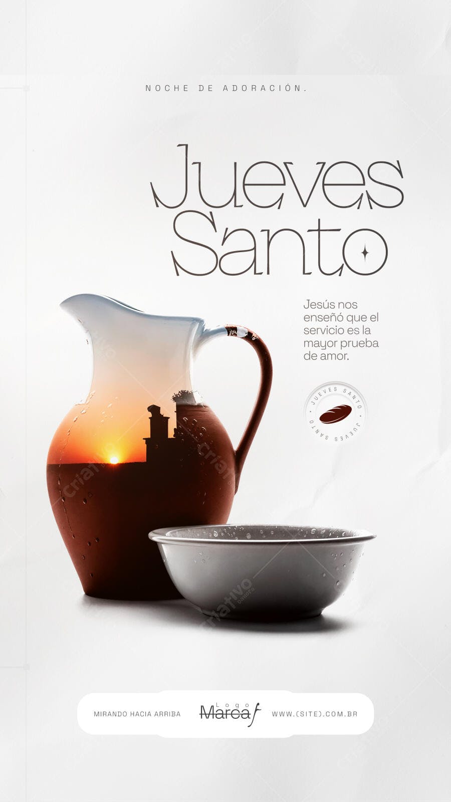 Story Instagram Jueves Santo Páscoa PSD Editável