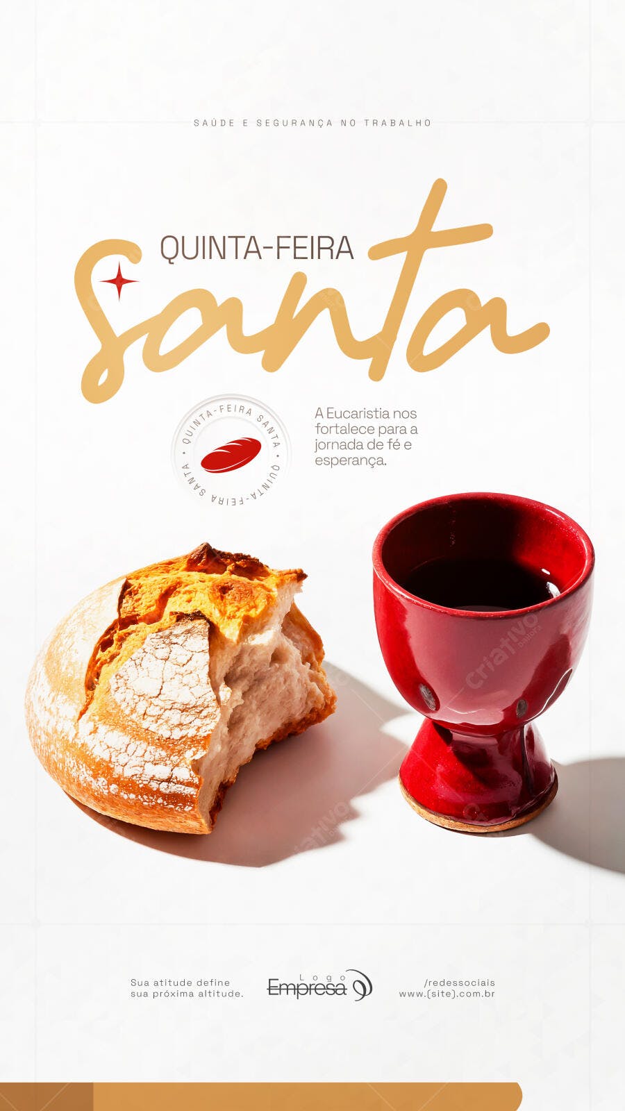 Story Quinta-feira Santa Páscoa Religioso PSD Editável
