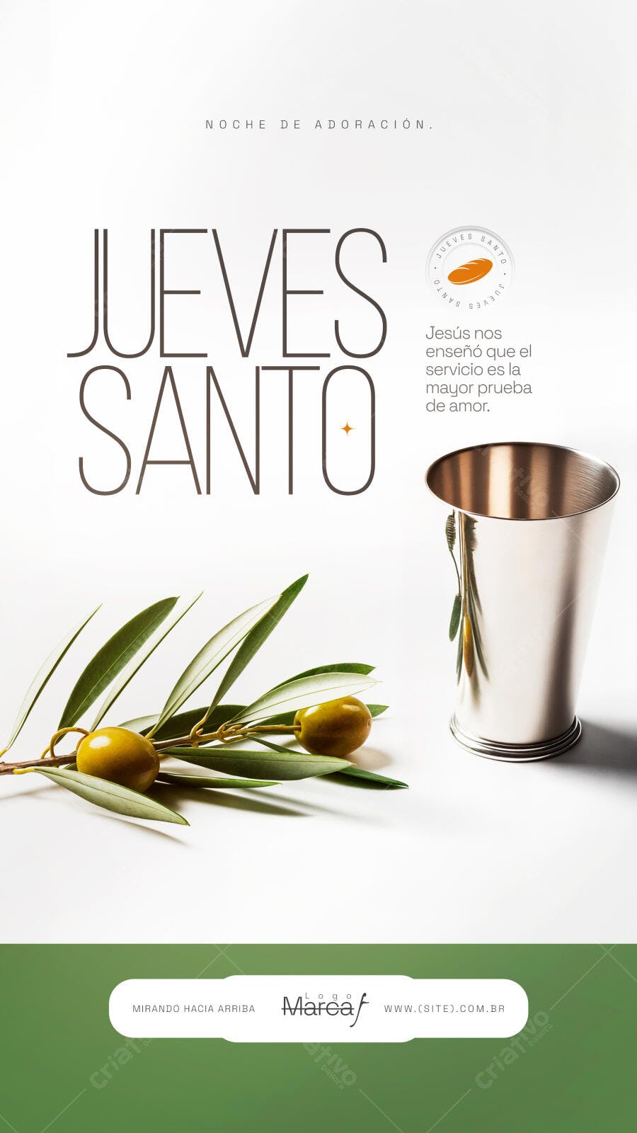 Story Instagram Quinta-feira Santa Páscoa PSD Editável