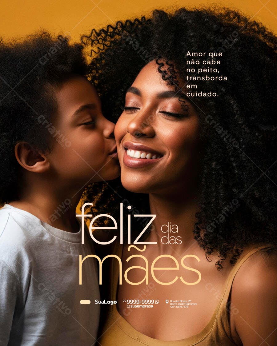 Post Instagram Dia das Mães Afeto PSD Editável