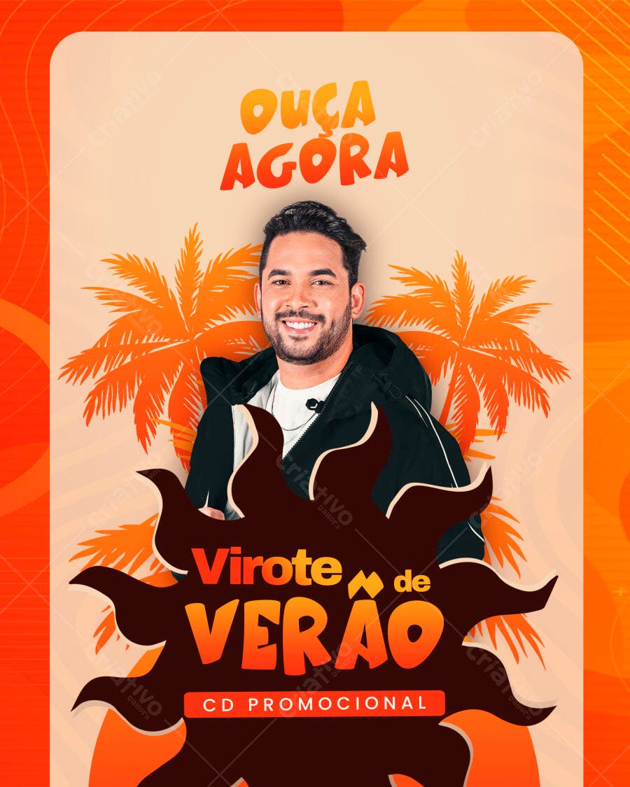 Post Instagram Verão CD Promocional PSD Editável