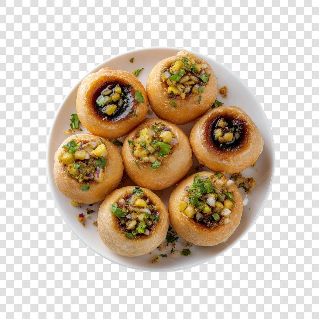 Foto Recortada Salgadinhos Indianos Samosa PNG Fundo Transparente
