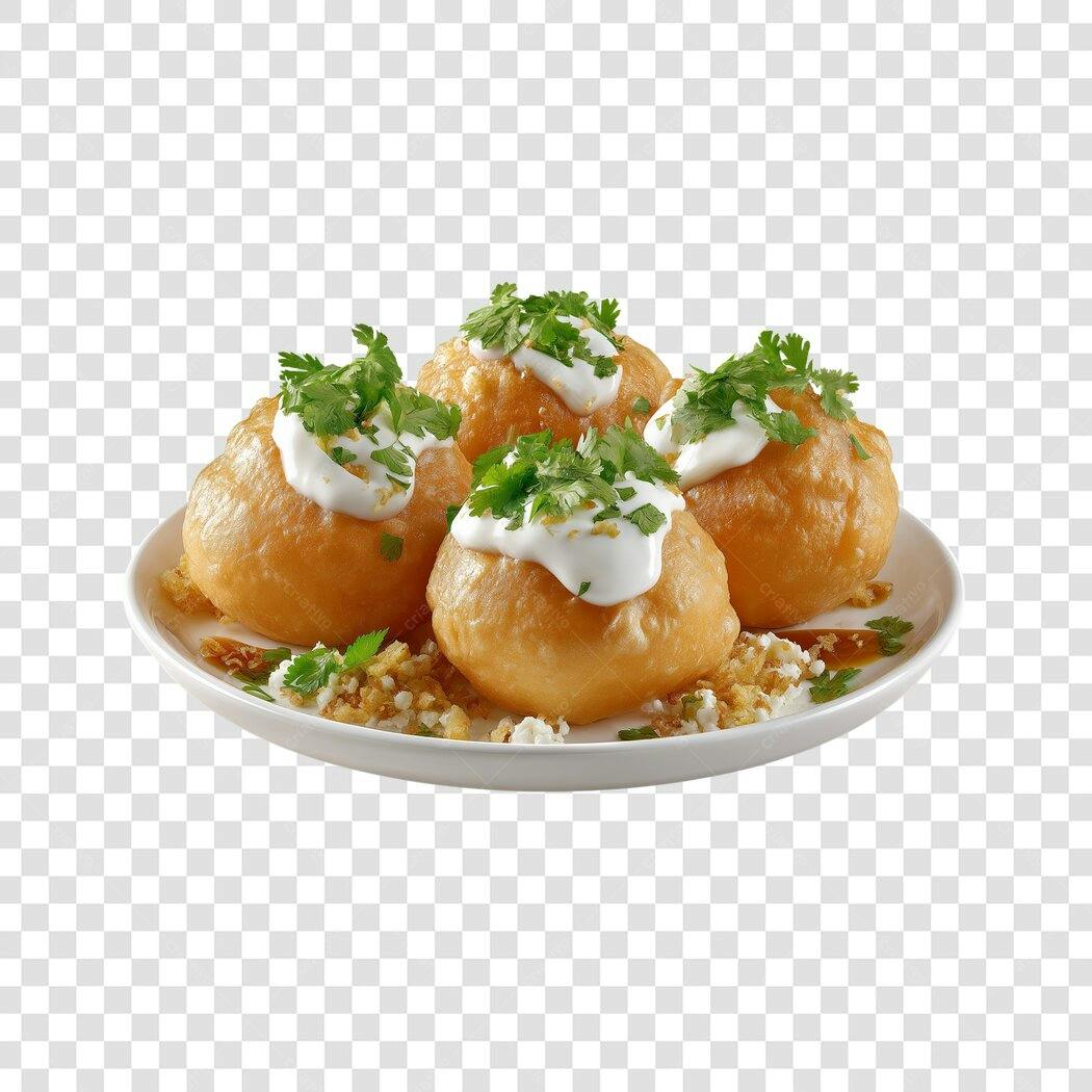 Foto Recortada Bolinhos de Batata Fritos PNG Fundo Transparente