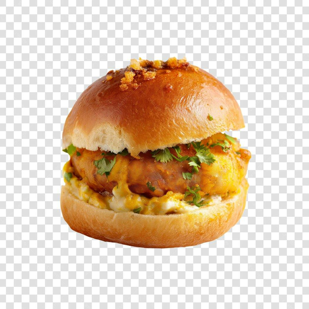 Foto Recortada Hambúrguer Artesanal Queijo Cheddar PNG Fundo Transparente