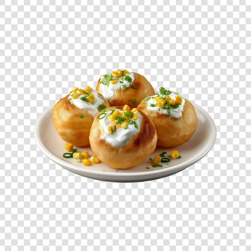 Foto Recortada Mini Pães de Queijo Recheados PNG Fundo Transparente