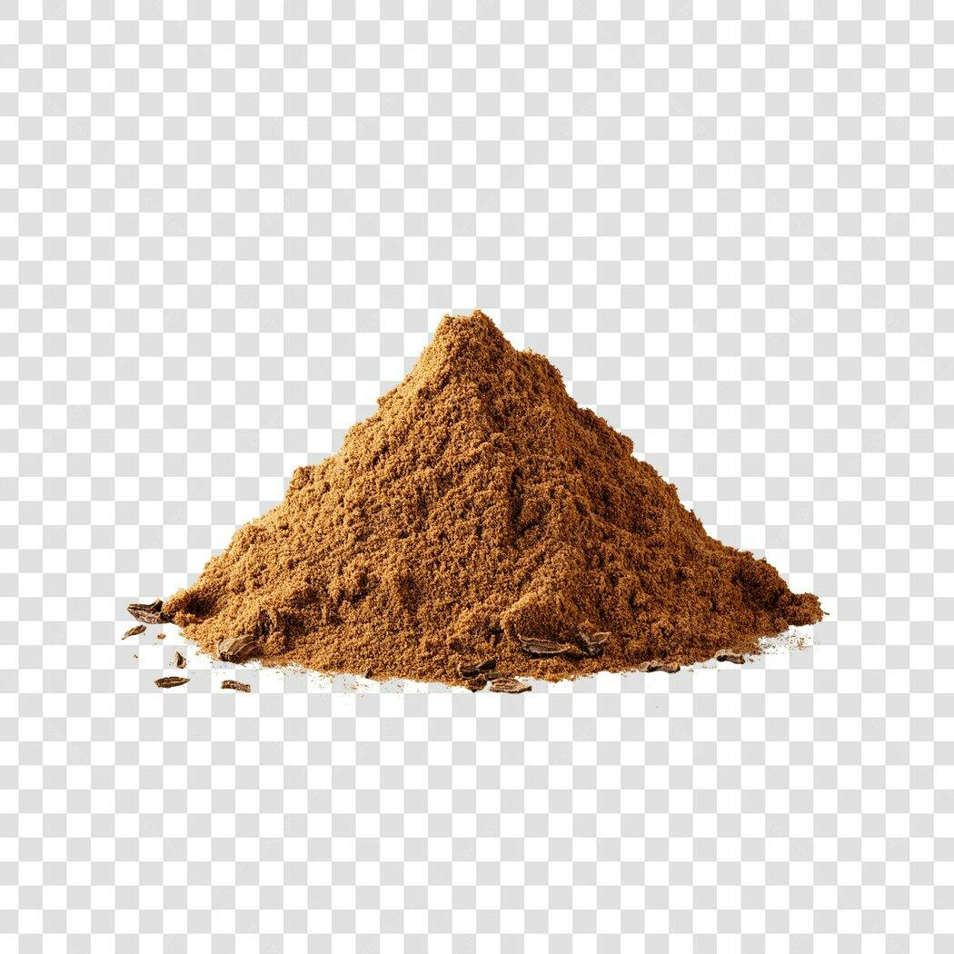 Foto Recortada Canela em Pó Marrom PNG Fundo Transparente