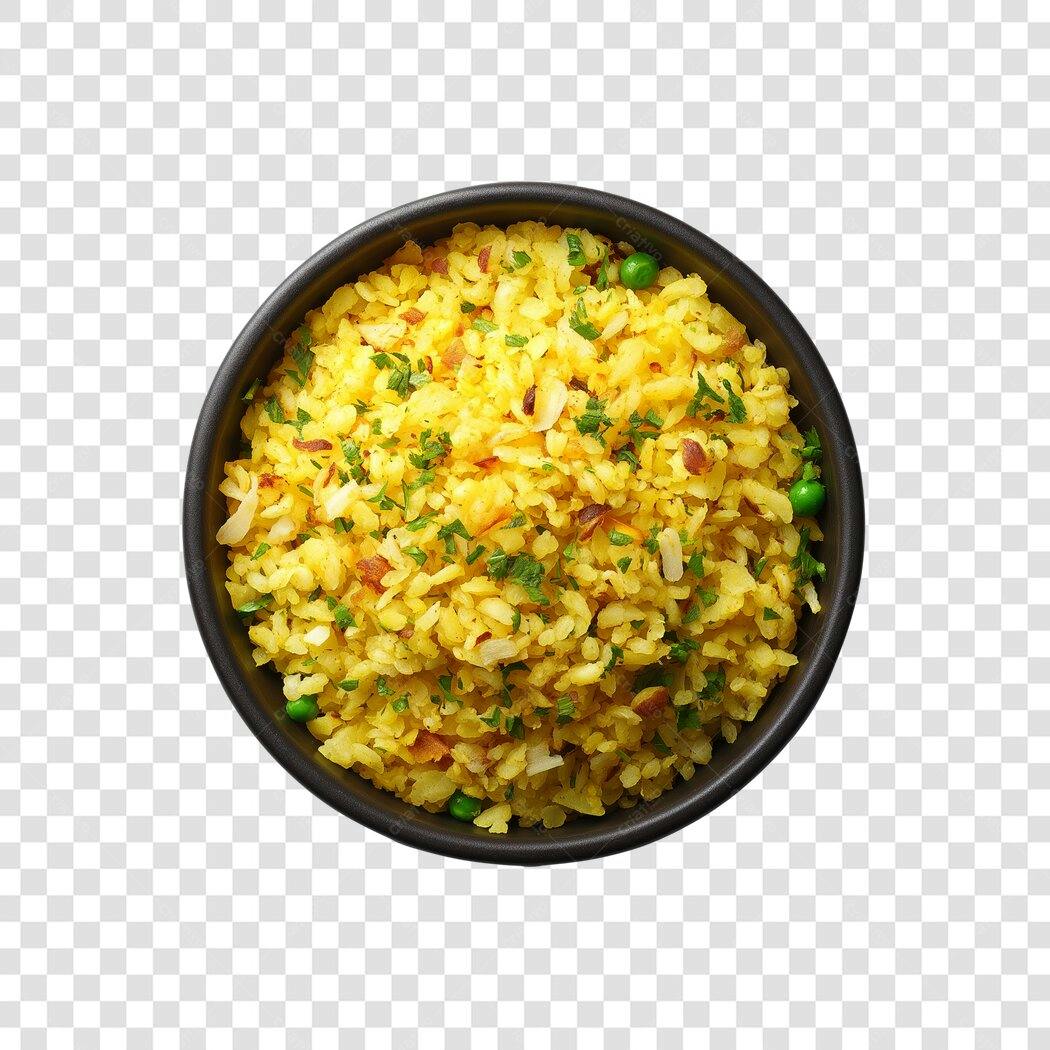Foto Recortada Arroz Amarelo Prato Comida PNG Fundo Transparente