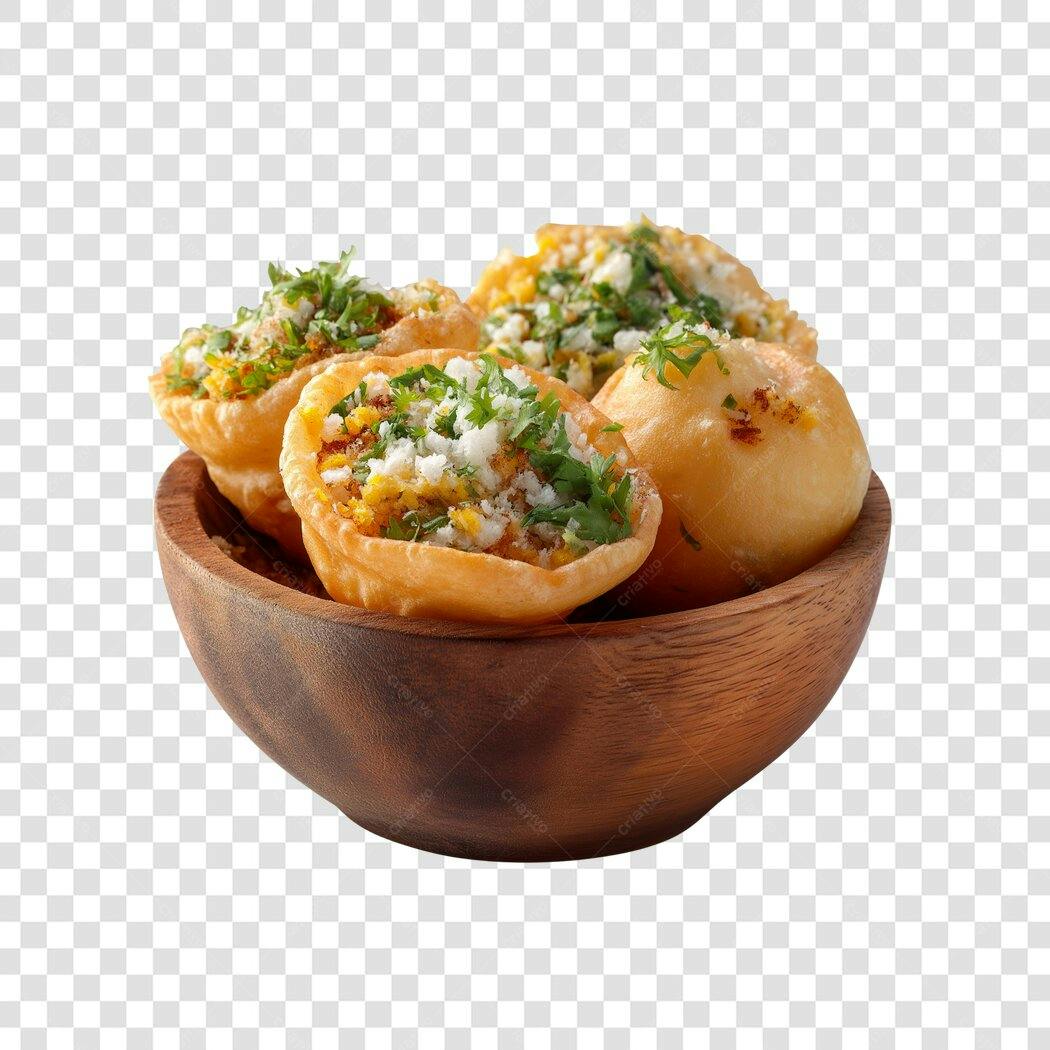 Foto Recortada Mini Salgadinhos Recheados Tigela PNG Fundo Transparente