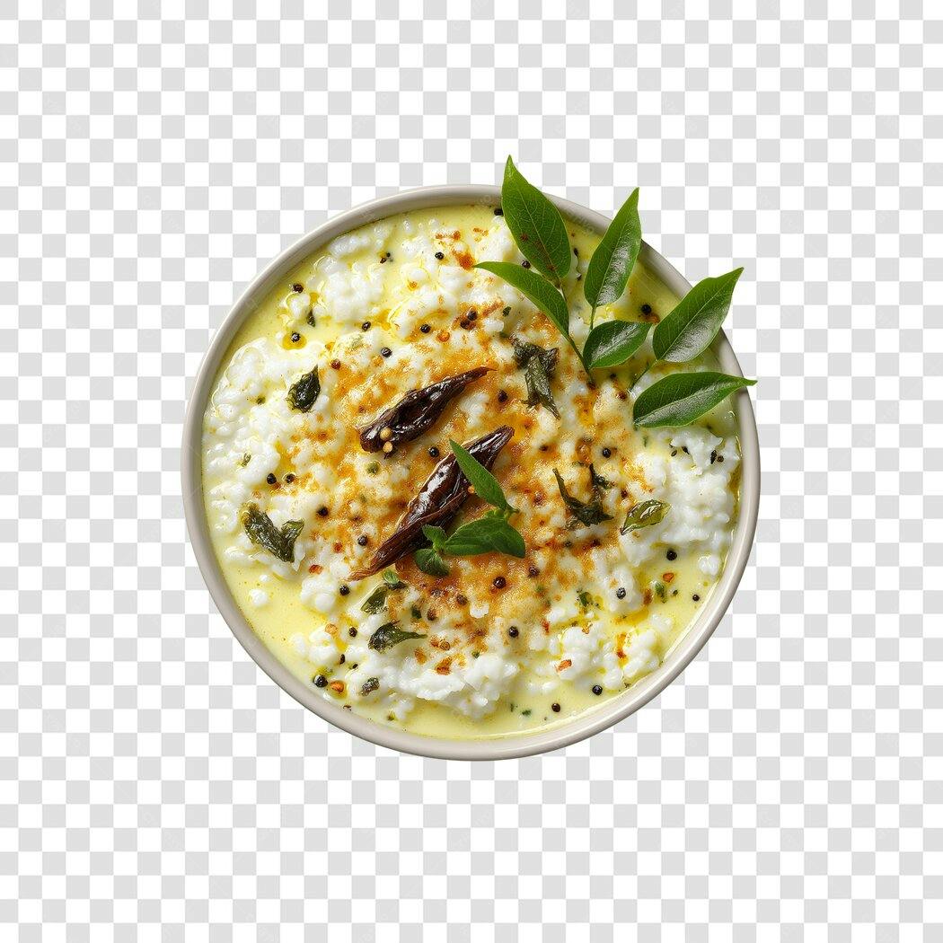 Foto Recortada Comida Indiana Arroz Iogurte PNG Fundo Transparente