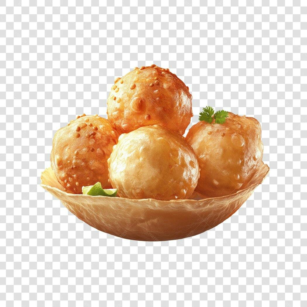 Foto Recortada Bolinho de Bacalhau PNG Fundo Transparente