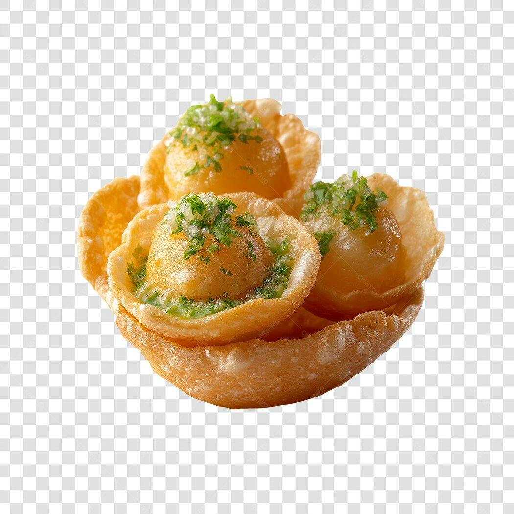 Foto Recortada Mini Salgado Frito Recheado PNG Fundo Transparente