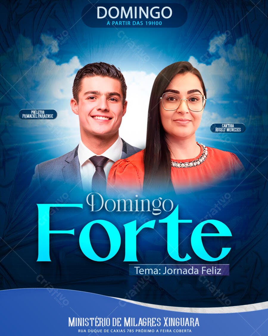 Flyer Evento Religioso Igreja Culto PSD Editável