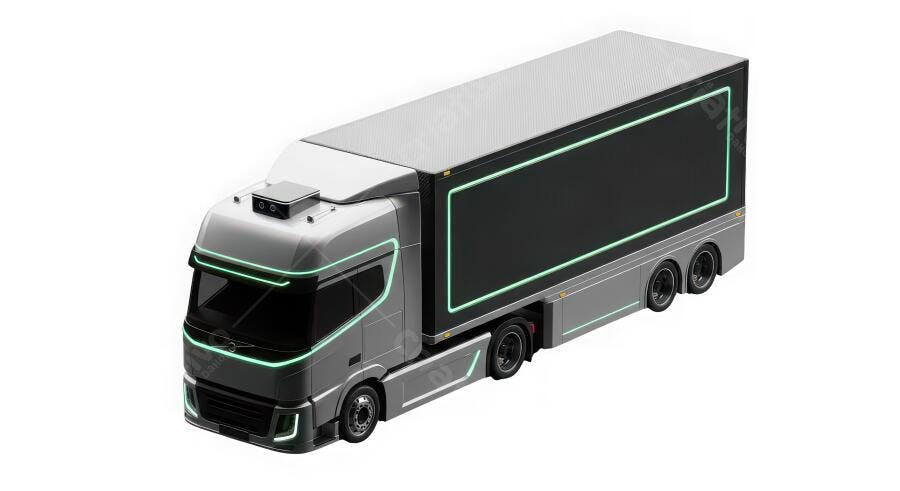 Foto Caminhão Elétrico Autônomo Moderno Transporte Logística
