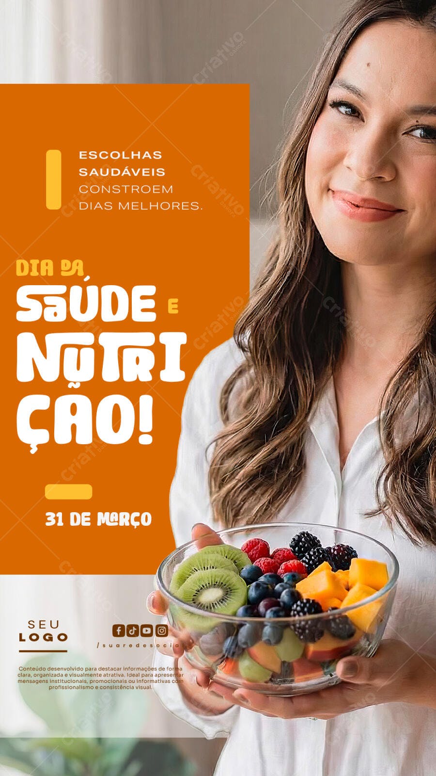 Story Dia da Saúde e Nutrição 31 de Março PSD Editável