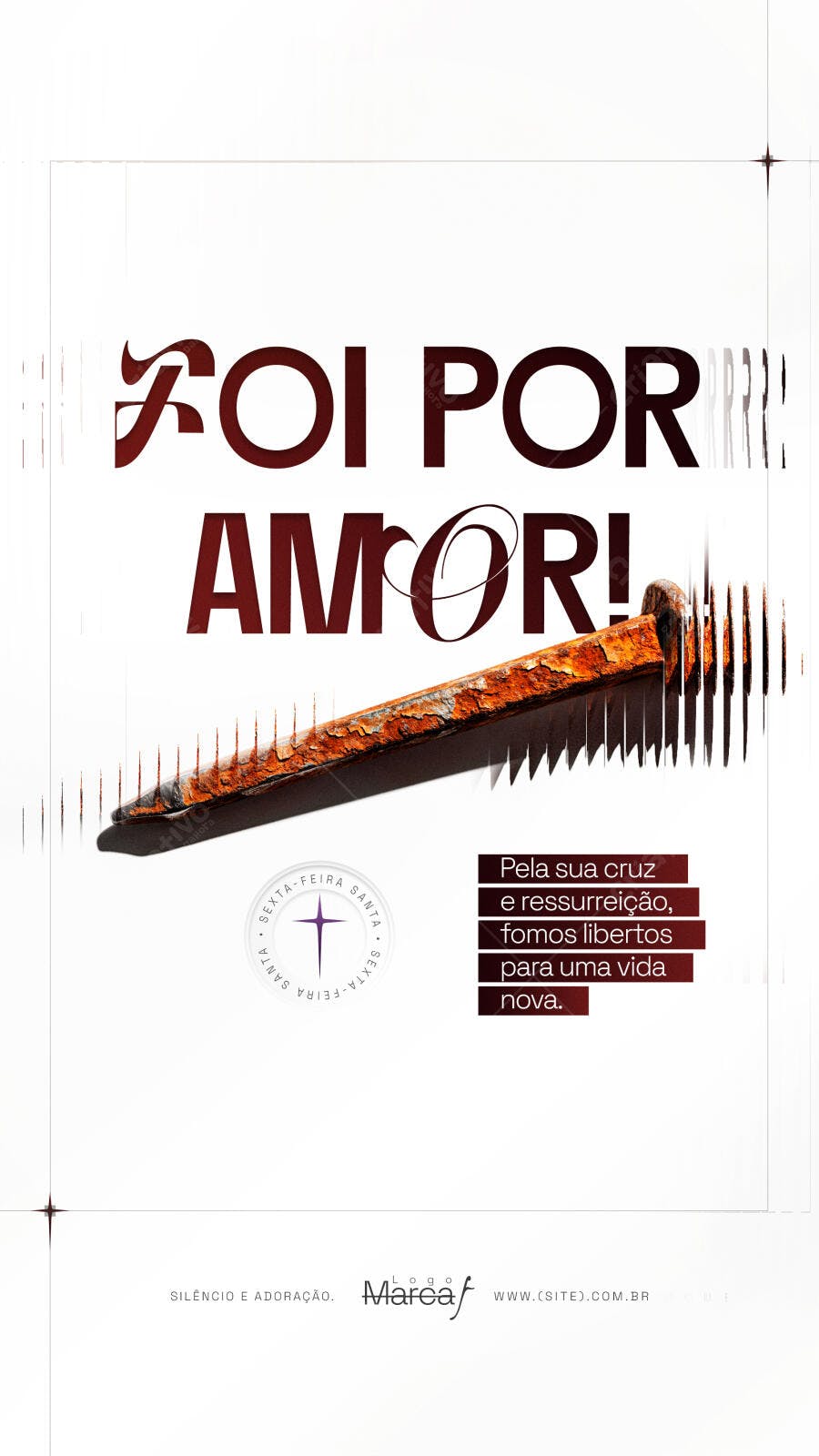 Story Páscoa Sexta-Feira Santa Igreja PSD Editável