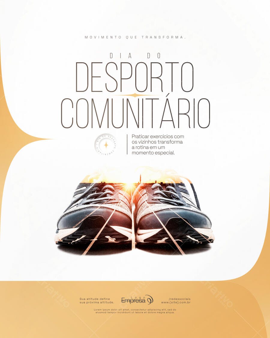 Flyer Dia do Desporto Comunitário Fitness PSD Editável