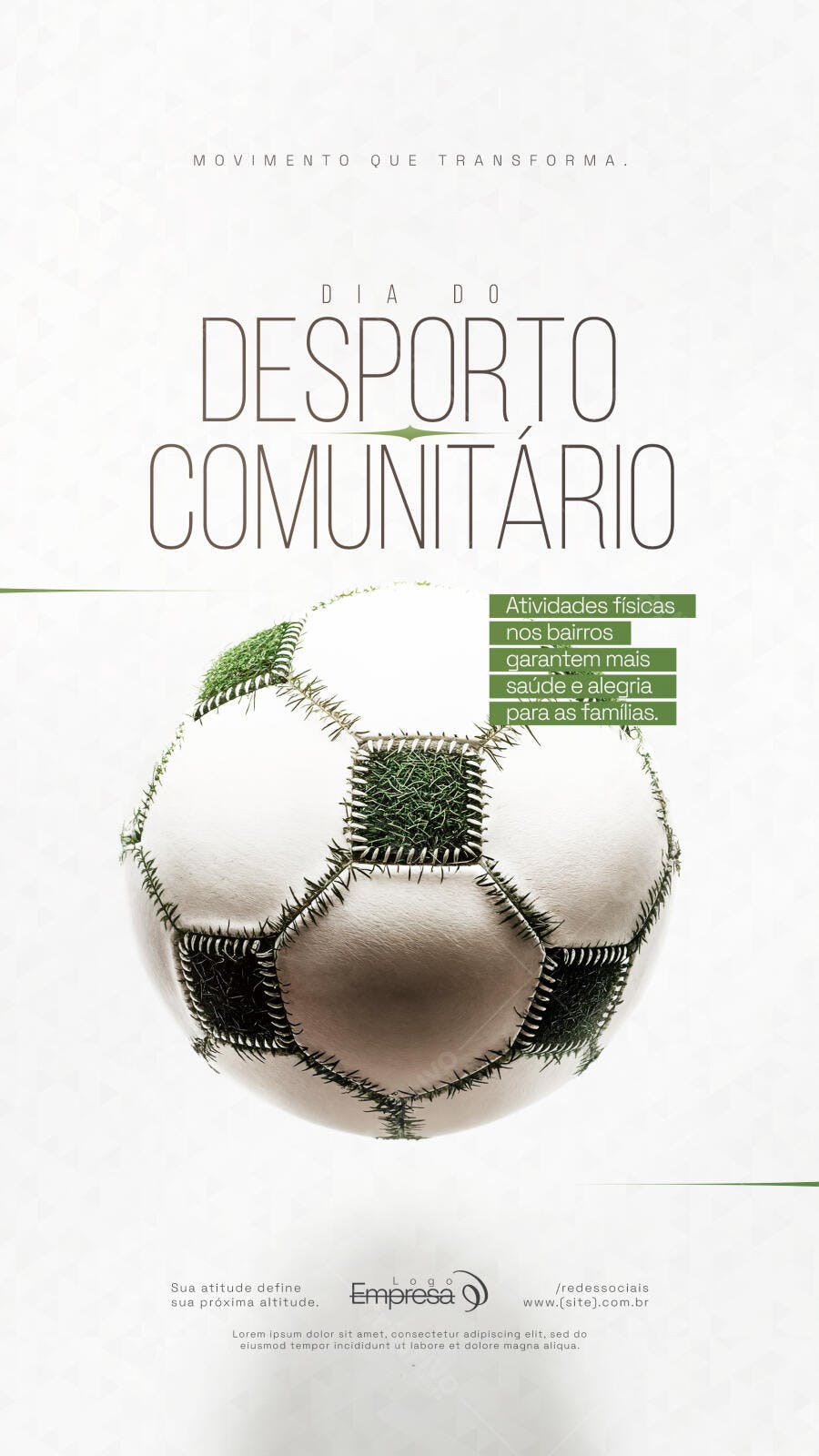 Post Instagram Dia do Desporto Comunitário PSD Editável