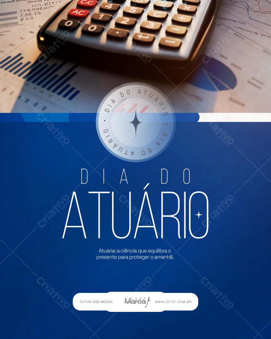 Post Dia do Atuário Finanças PSD Editável