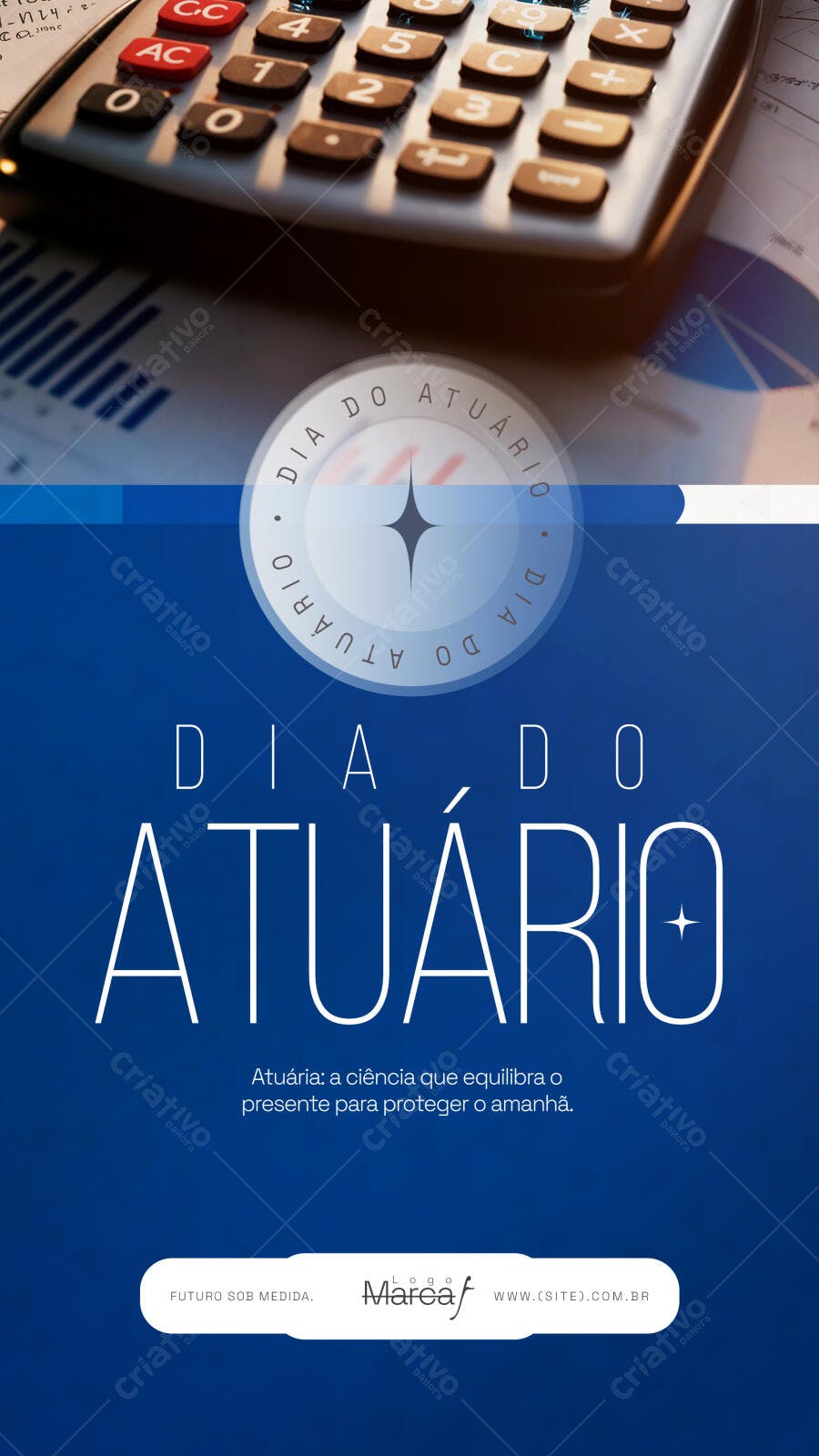 Post Instagram Dia do Atuário Financeiro PSD Editável