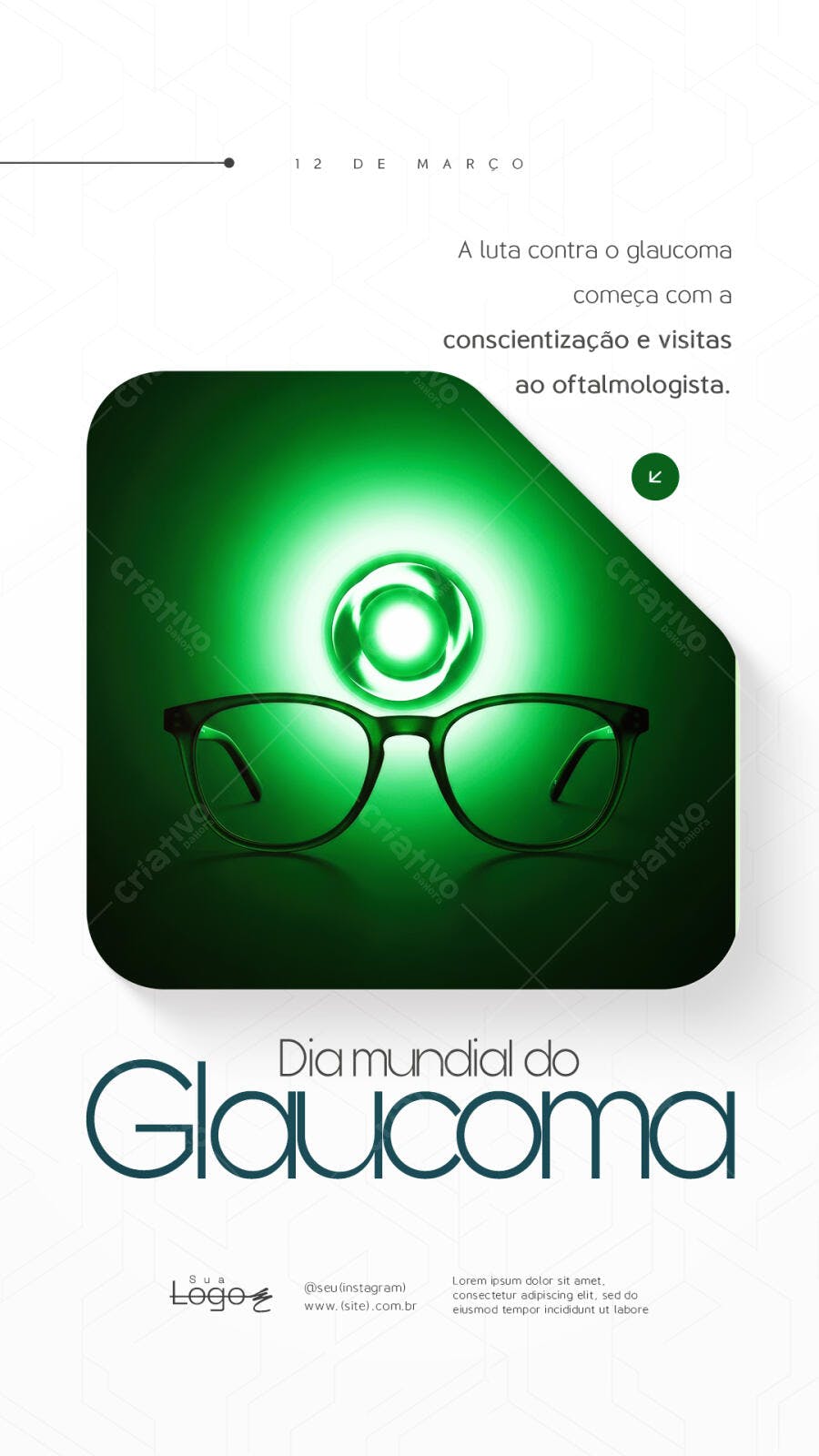 Story Instagram Dia Mundial Glaucoma Oftalmologia PSD Editável
