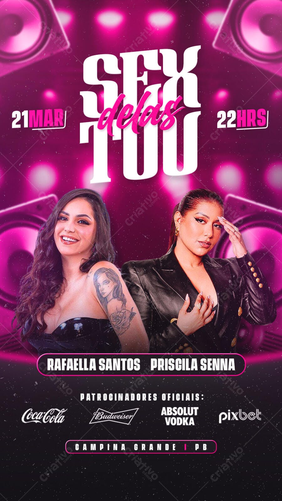 Flyer Festa Balada Sex Delas Evento PSD Editável