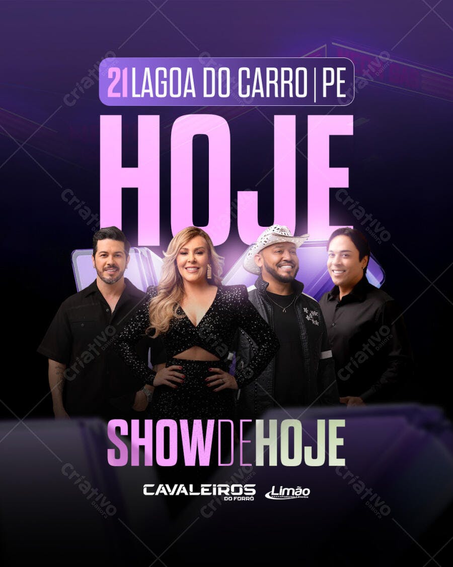 Post Instagram Show Musical Forró PSD Editável