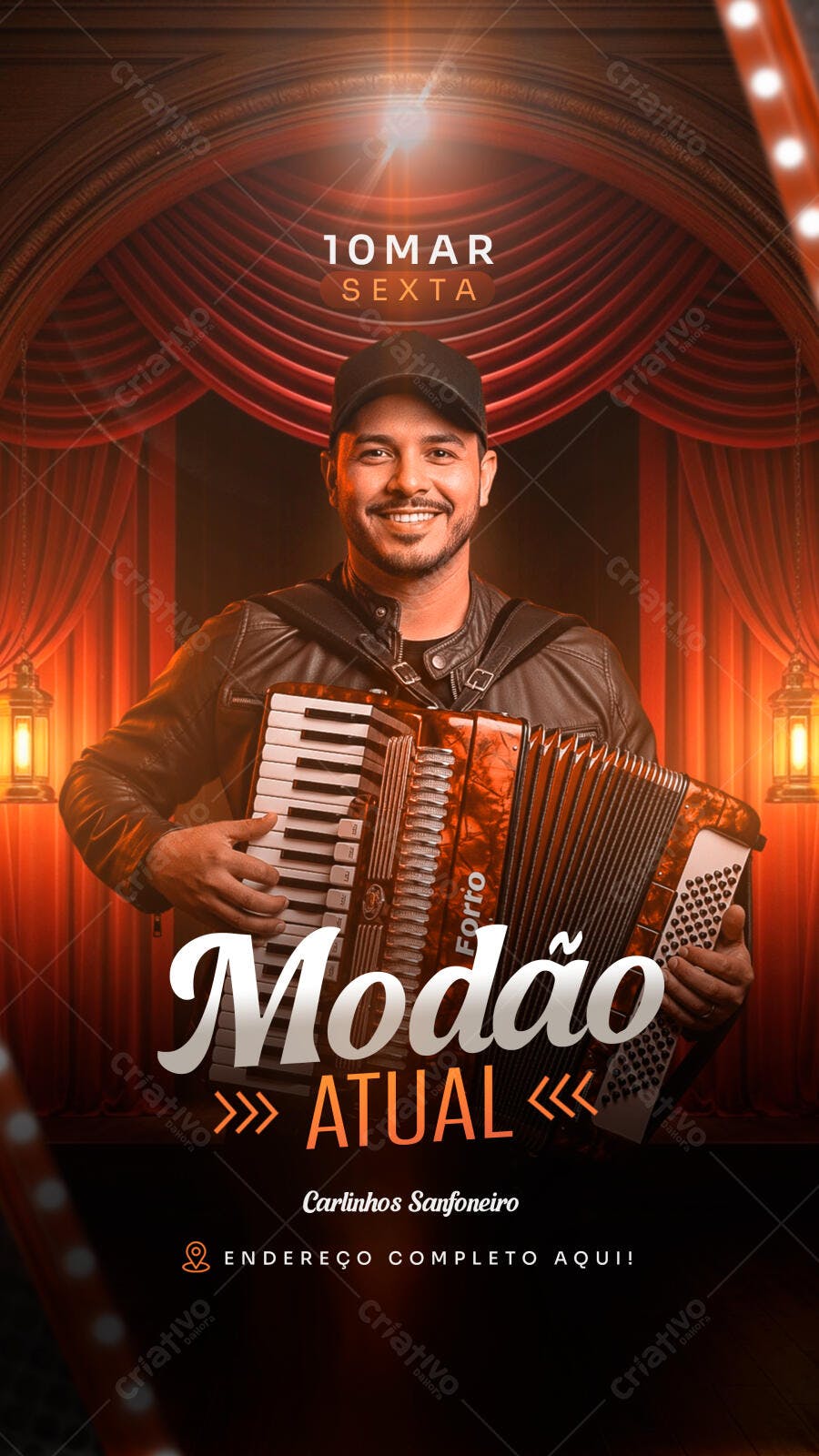 Story Instagram Modão Atual Show Musical PSD Editável