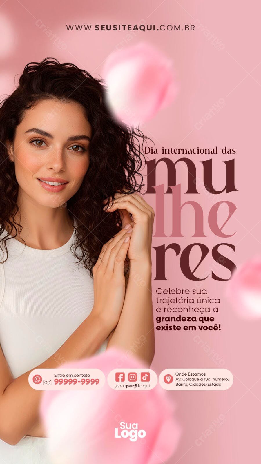Story Dia Internacional da Mulher 8 de Março PSD Editável