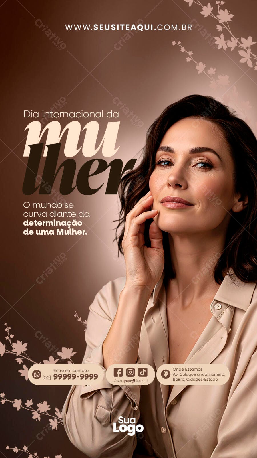 Story Instagram Dia da Mulher 8 de Março PSD Editável