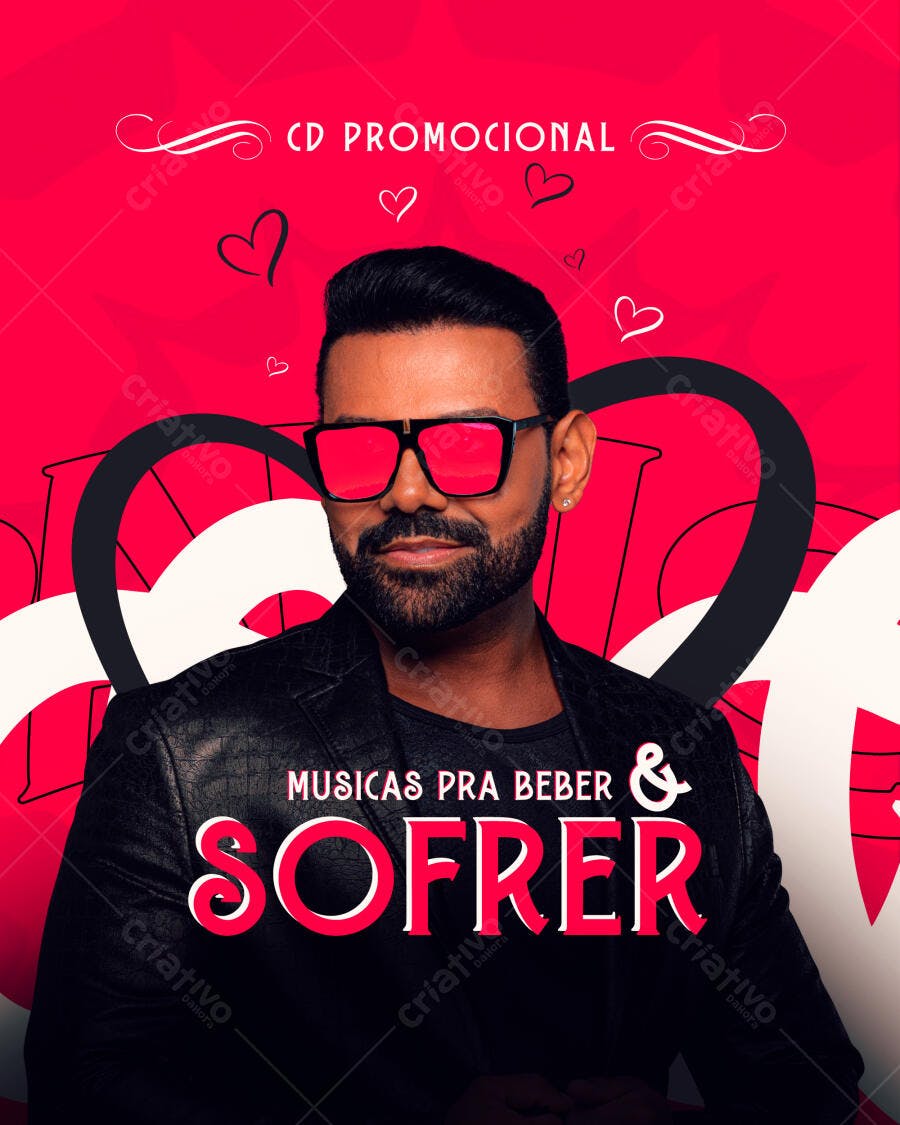 Capa CD Promocional Sertanejo Sofrência PSD Editável