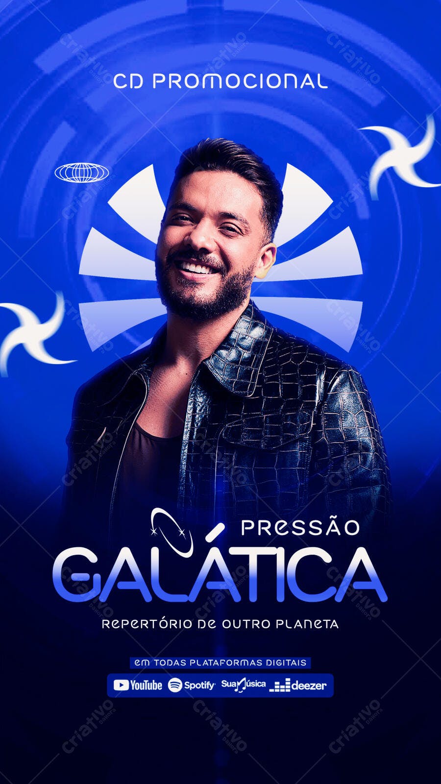 Post Instagram CD Promocional Música Galática PSD Editável